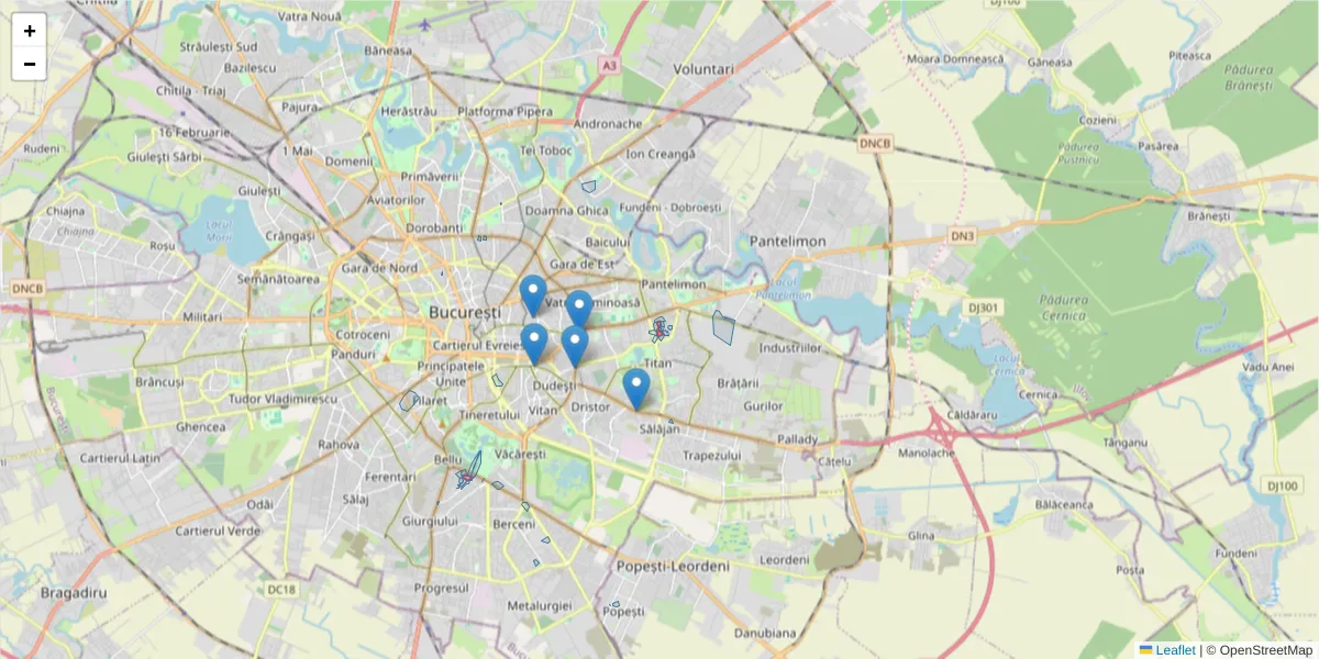 Hartă a codului poștal  și a codurilor poștale învecinate