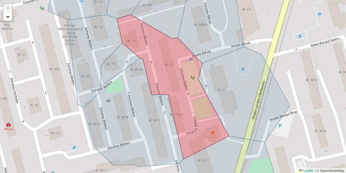 Hartă a codului poștal  și a codurilor poștale învecinate