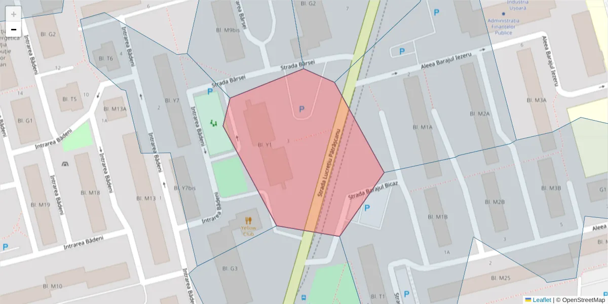 Hartă a codului poștal  și a codurilor poștale învecinate