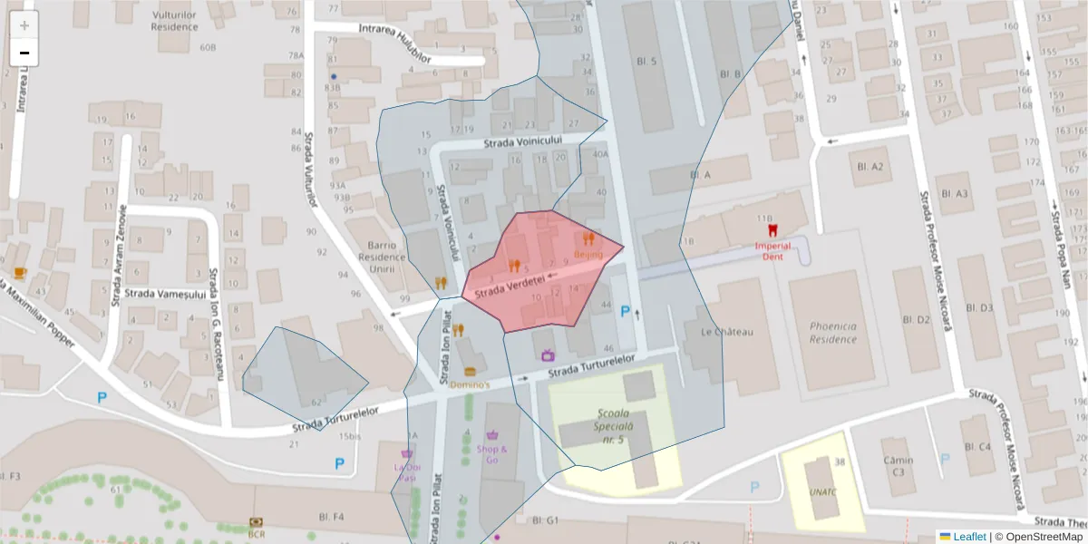 Hartă a codului poștal  și a codurilor poștale învecinate