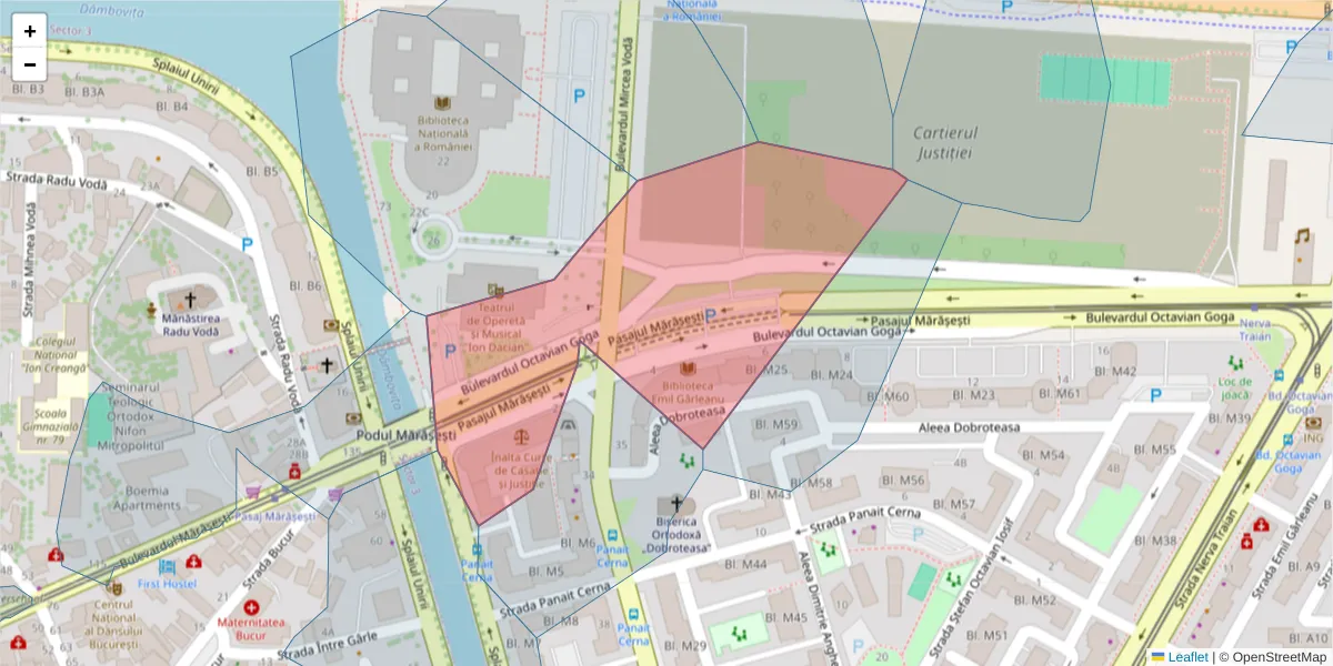 Hartă a codului poștal  și a codurilor poștale învecinate