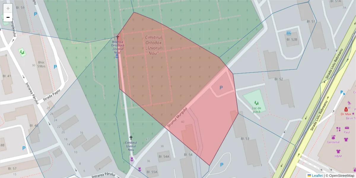 Hartă a codului poștal  și a codurilor poștale învecinate