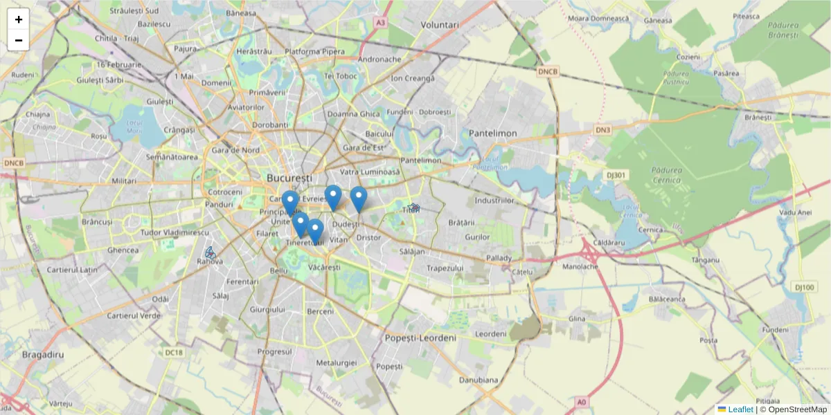 Hartă a codului poștal  și a codurilor poștale învecinate