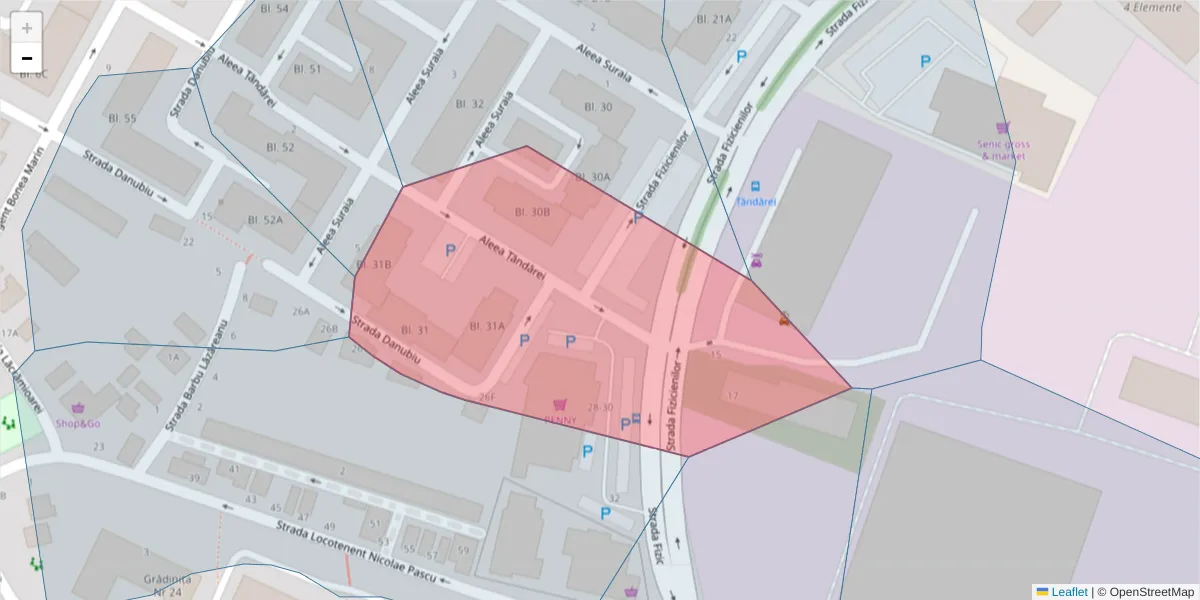 Hartă a codului poștal  și a codurilor poștale învecinate