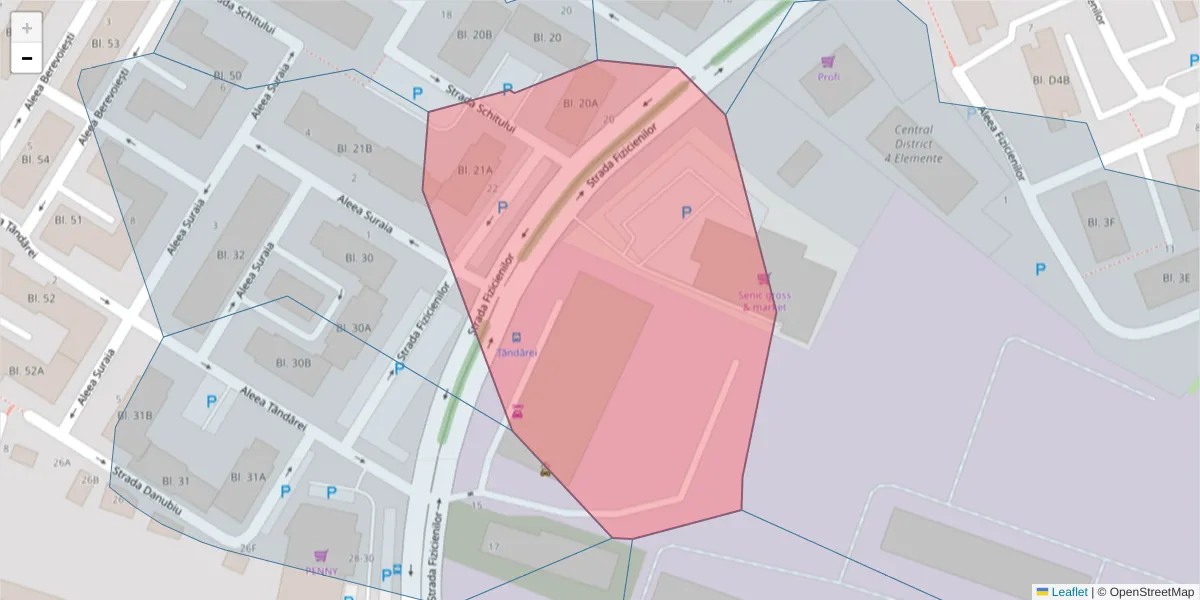 Hartă a codului poștal  și a codurilor poștale învecinate