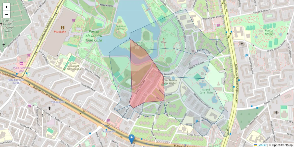 Hartă a codului poștal  și a codurilor poștale învecinate