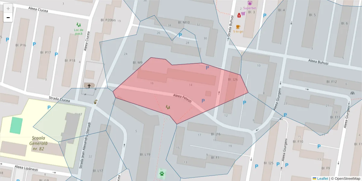 Hartă a codului poștal  și a codurilor poștale învecinate