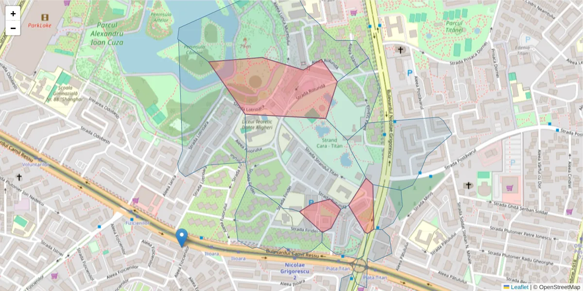 Hartă a codului poștal  și a codurilor poștale învecinate