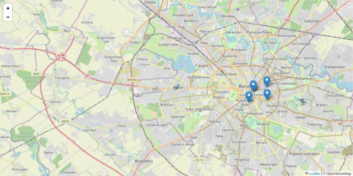 Hartă a codului poștal  și a codurilor poștale învecinate