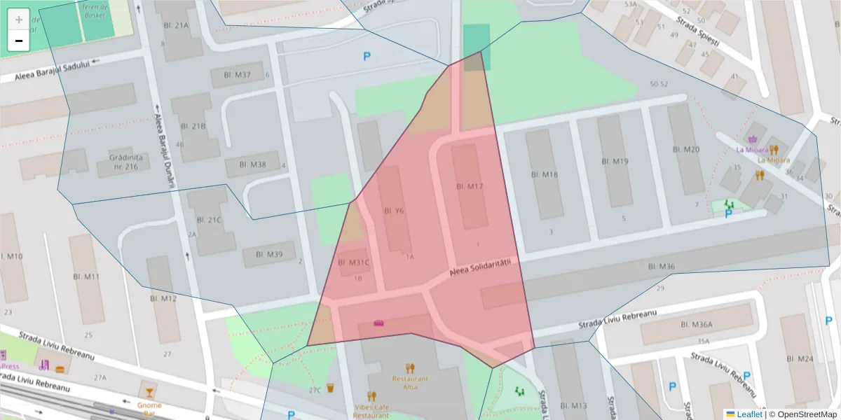 Hartă a codului poștal  și a codurilor poștale învecinate