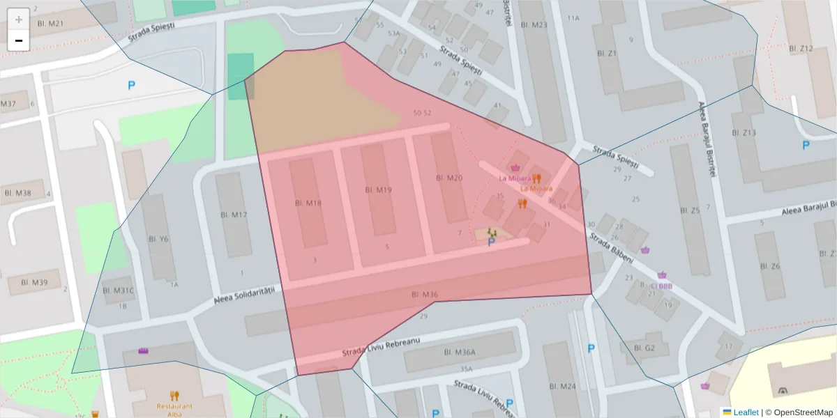 Hartă a codului poștal  și a codurilor poștale învecinate