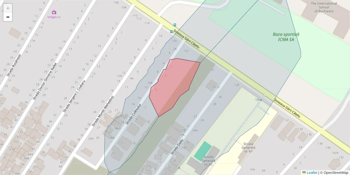 Hartă a codului poștal  și a codurilor poștale învecinate