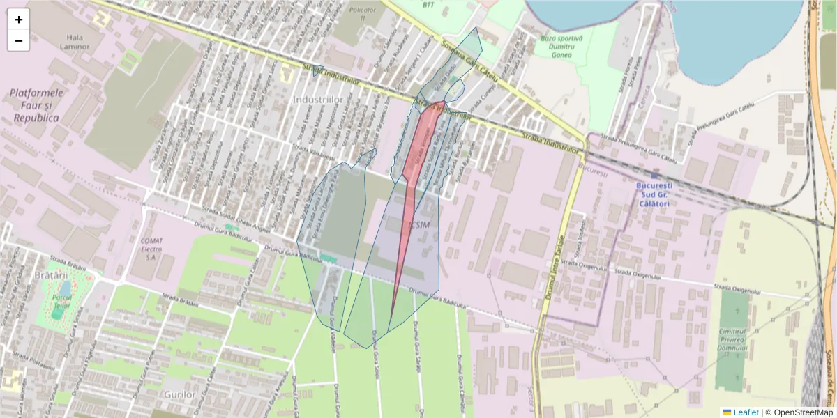 Hartă a codului poștal  și a codurilor poștale învecinate