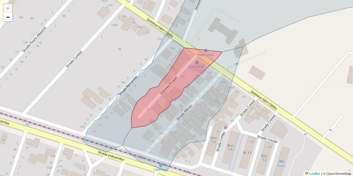 Hartă a codului poștal  și a codurilor poștale învecinate