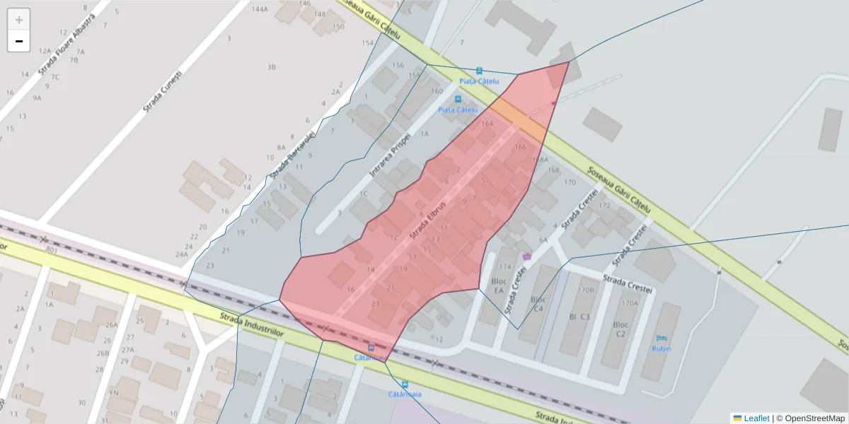 Hartă a codului poștal  și a codurilor poștale învecinate