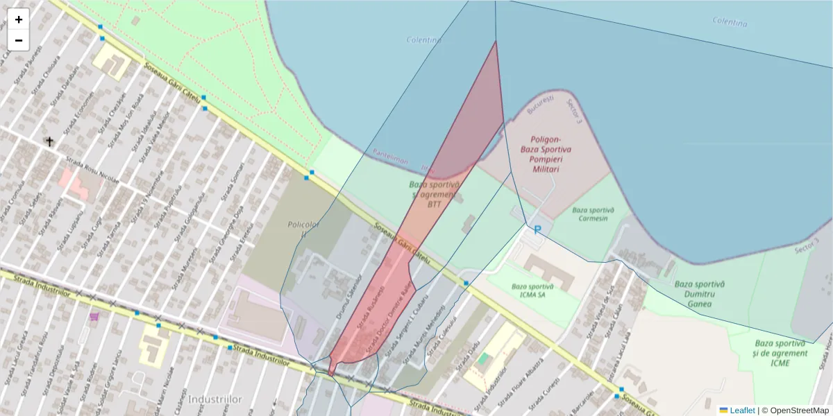 Hartă a codului poștal  și a codurilor poștale învecinate