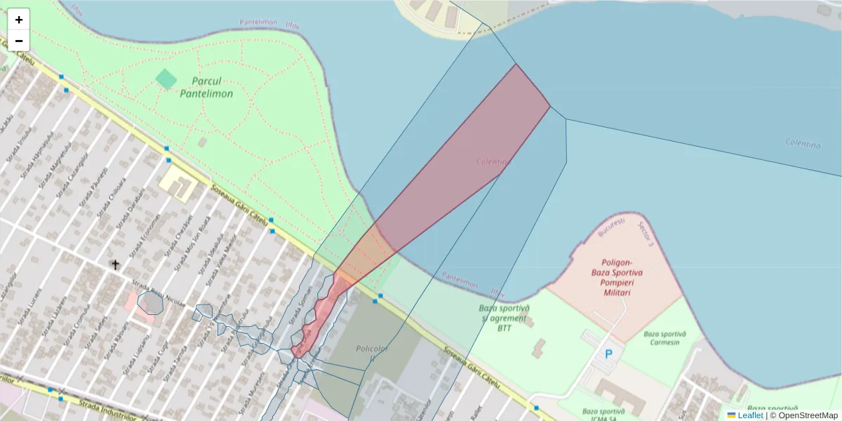 Hartă a codului poștal  și a codurilor poștale învecinate