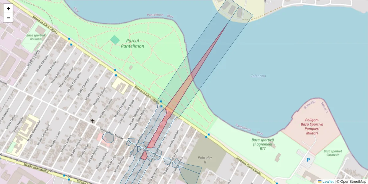 Hartă a codului poștal  și a codurilor poștale învecinate