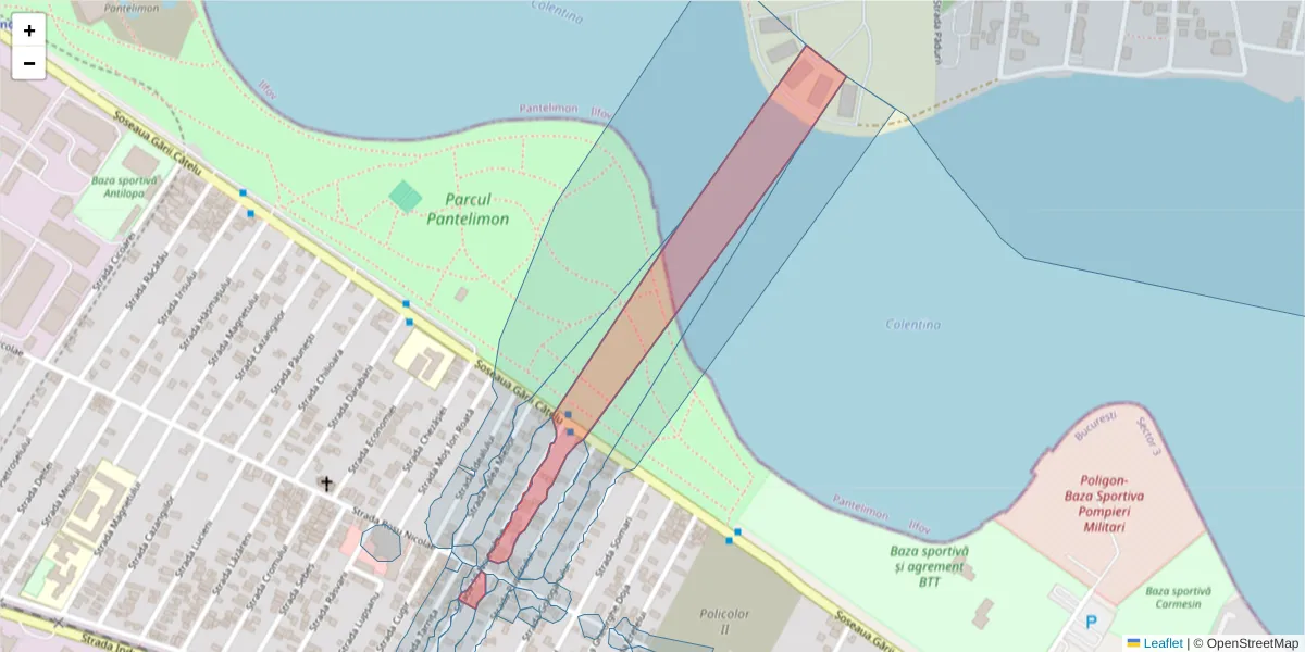 Hartă a codului poștal  și a codurilor poștale învecinate