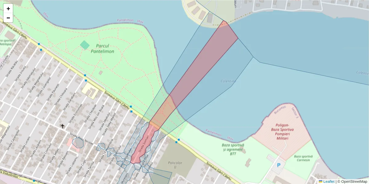 Hartă a codului poștal  și a codurilor poștale învecinate