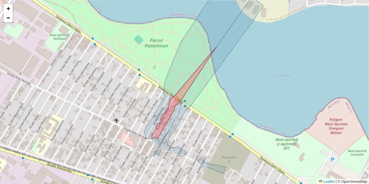 Hartă a codului poștal  și a codurilor poștale învecinate