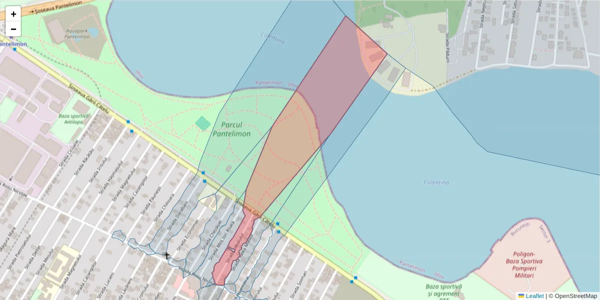 Hartă a codului poștal  și a codurilor poștale învecinate