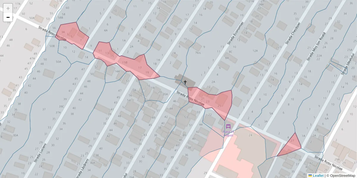 Hartă a codului poștal  și a codurilor poștale învecinate
