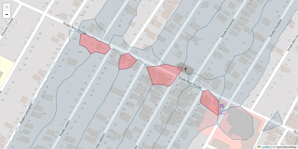 Hartă a codului poștal  și a codurilor poștale învecinate