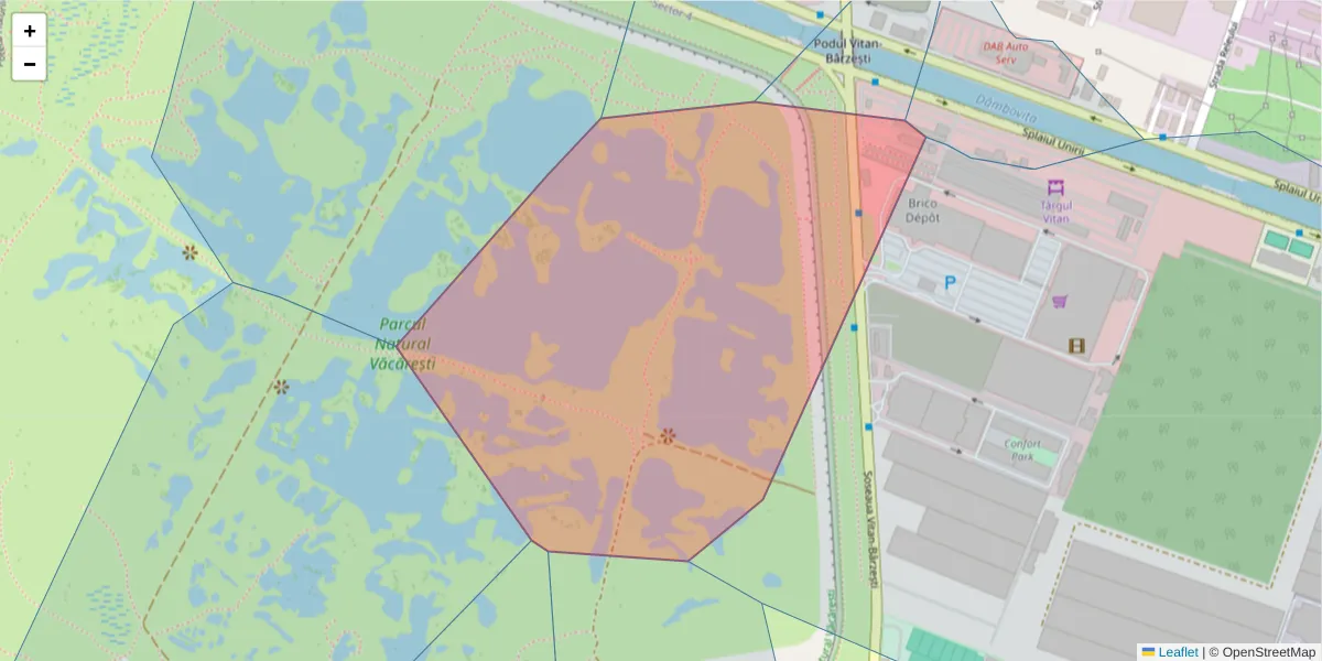 Hartă a codului poștal  și a codurilor poștale învecinate