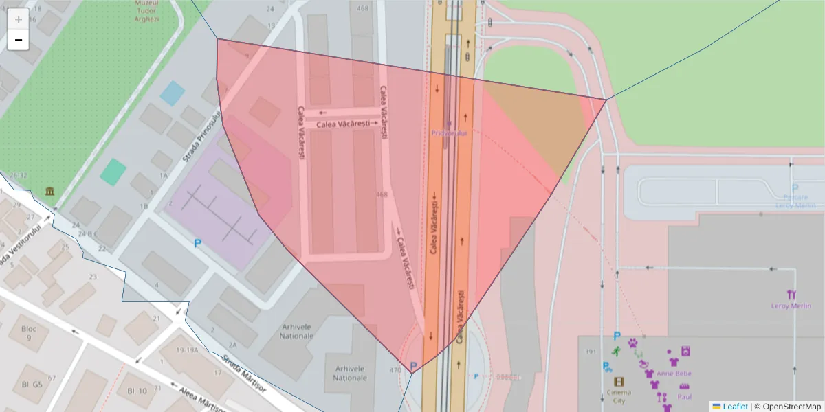 Hartă a codului poștal  și a codurilor poștale învecinate