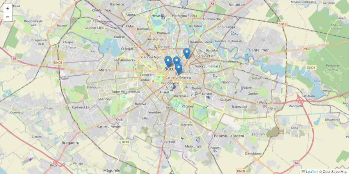 Hartă a codului poștal  și a codurilor poștale învecinate