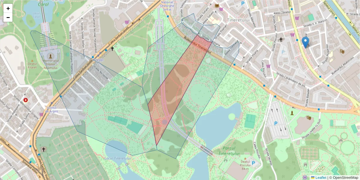 Hartă a codului poștal  și a codurilor poștale învecinate