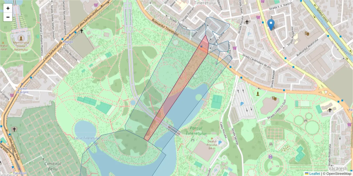 Hartă a codului poștal  și a codurilor poștale învecinate