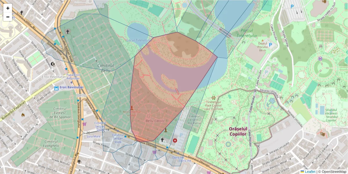 Hartă a codului poștal  și a codurilor poștale învecinate