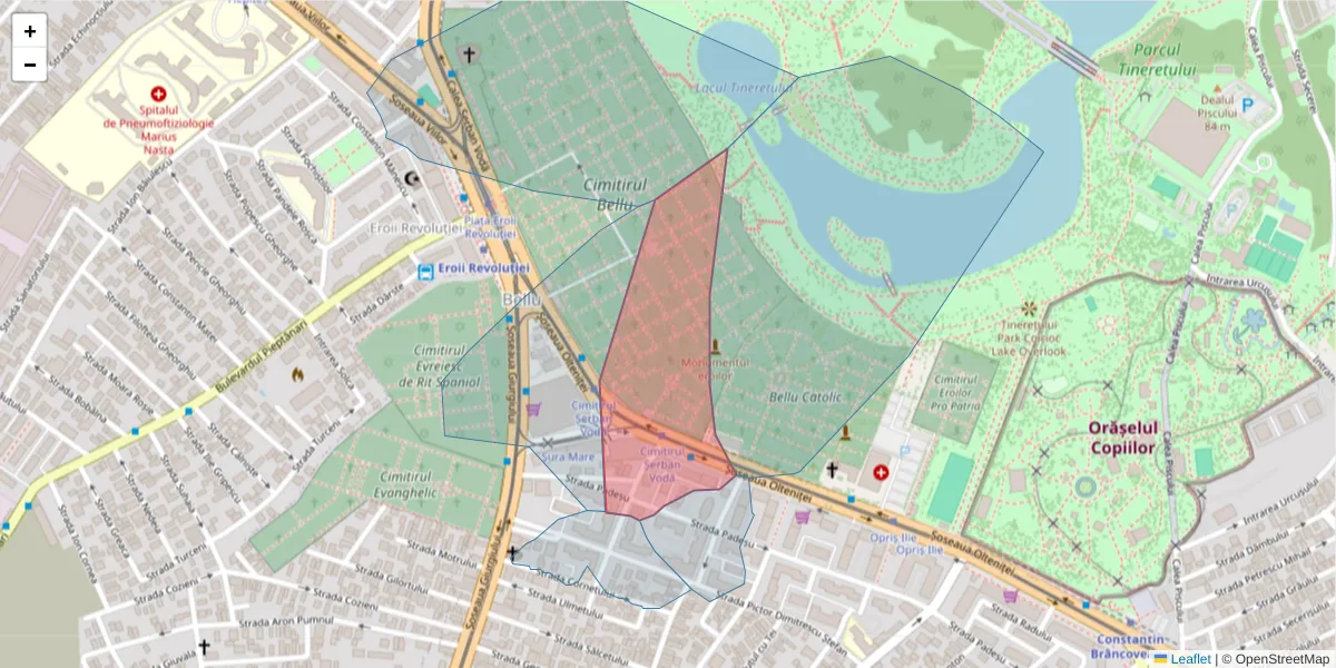 Hartă a codului poștal  și a codurilor poștale învecinate