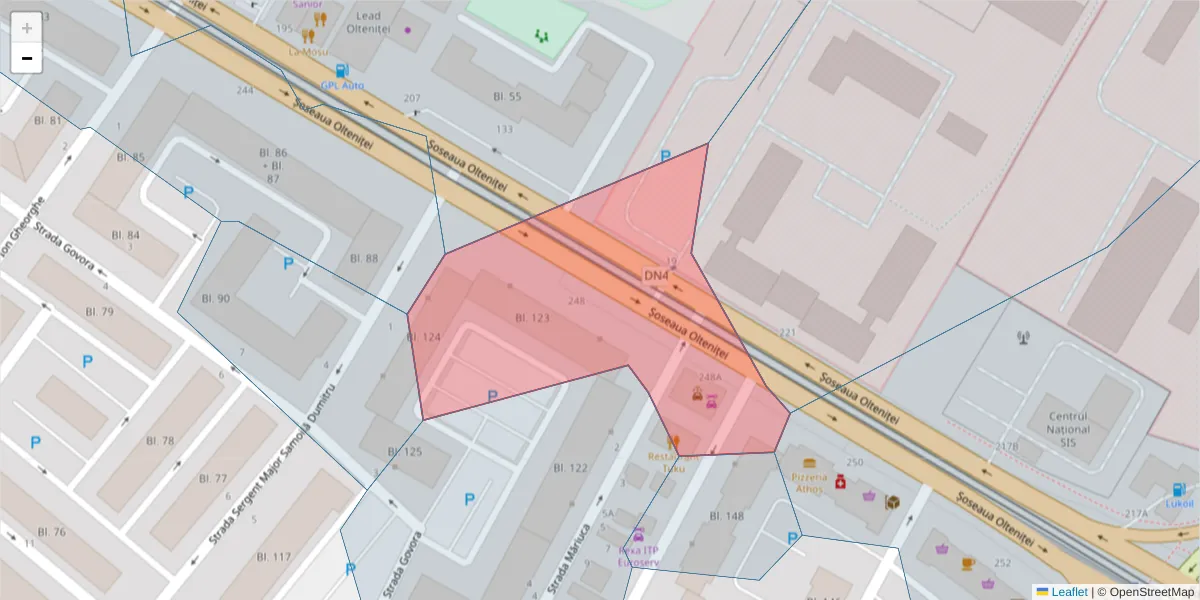 Hartă a codului poștal  și a codurilor poștale învecinate