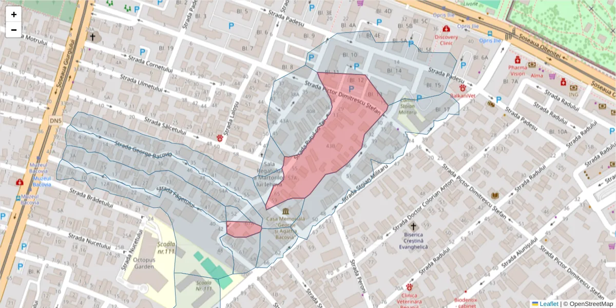 Hartă a codului poștal  și a codurilor poștale învecinate