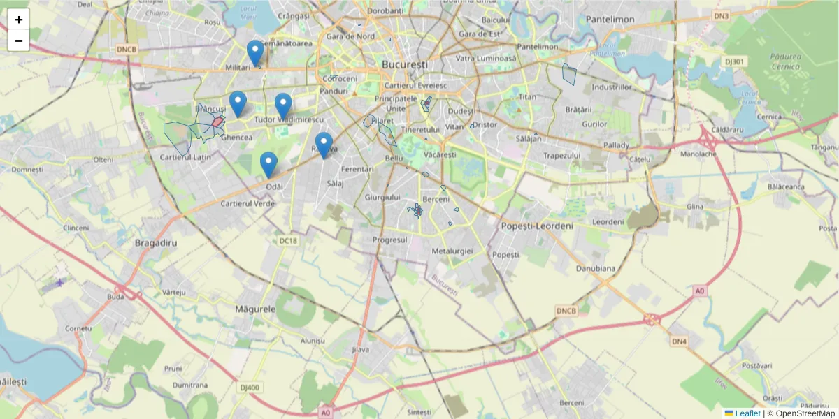 Hartă a codului poștal  și a codurilor poștale învecinate