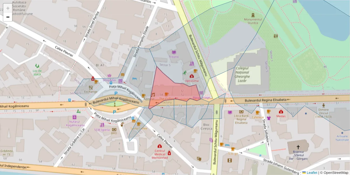 Hartă a codului poștal  și a codurilor poștale învecinate