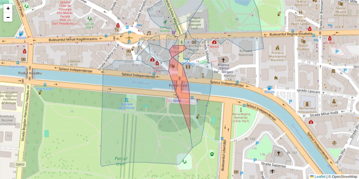 Hartă a codului poștal  și a codurilor poștale învecinate