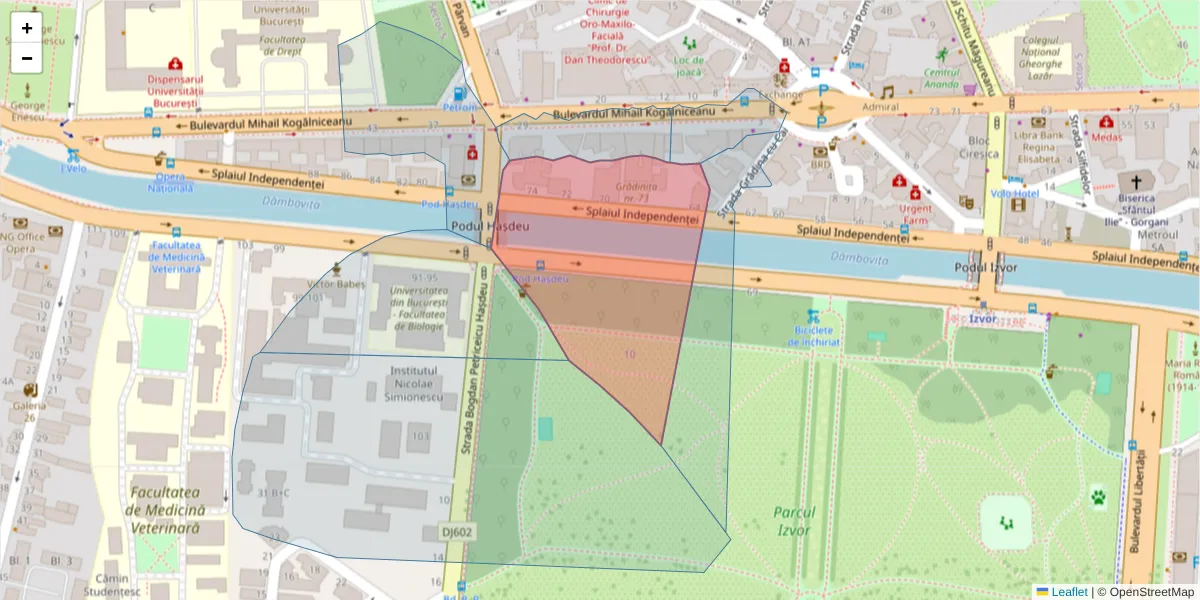 Hartă a codului poștal  și a codurilor poștale învecinate