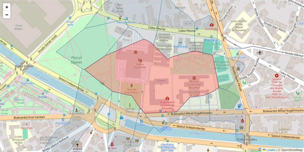 Hartă a codului poștal  și a codurilor poștale învecinate