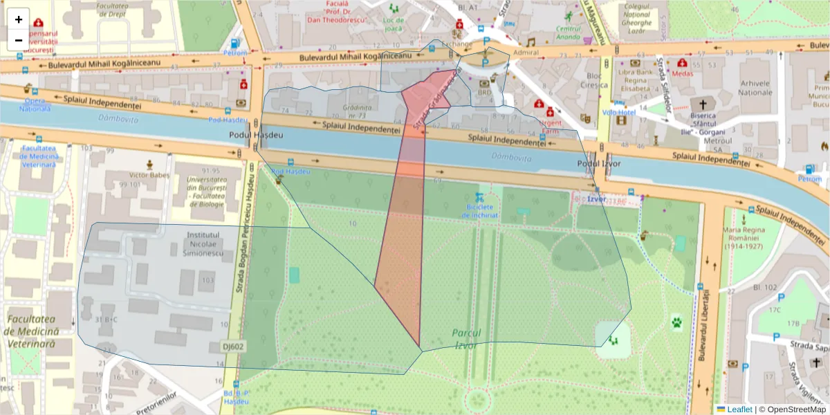 Hartă a codului poștal  și a codurilor poștale învecinate