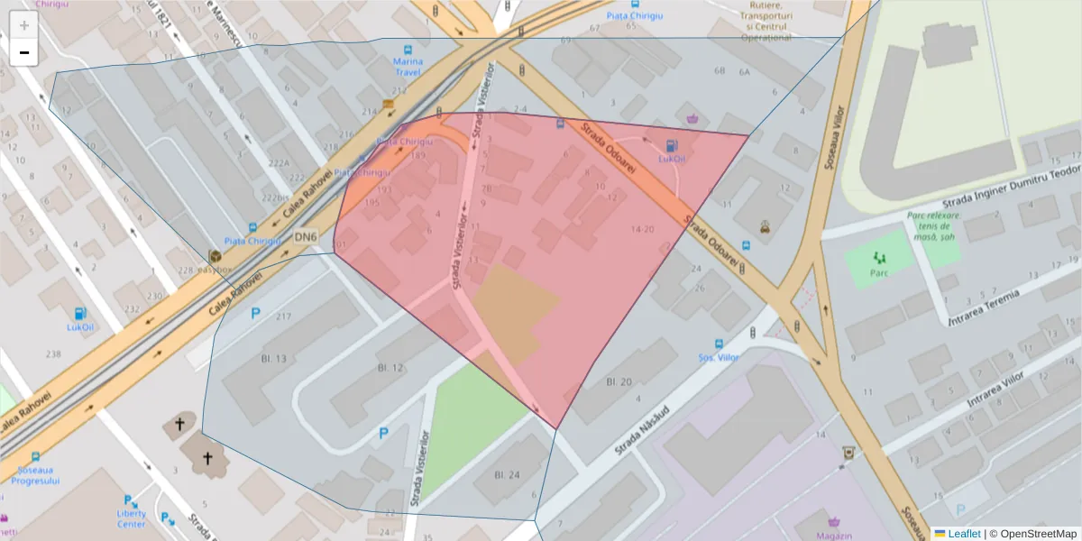 Hartă a codului poștal  și a codurilor poștale învecinate