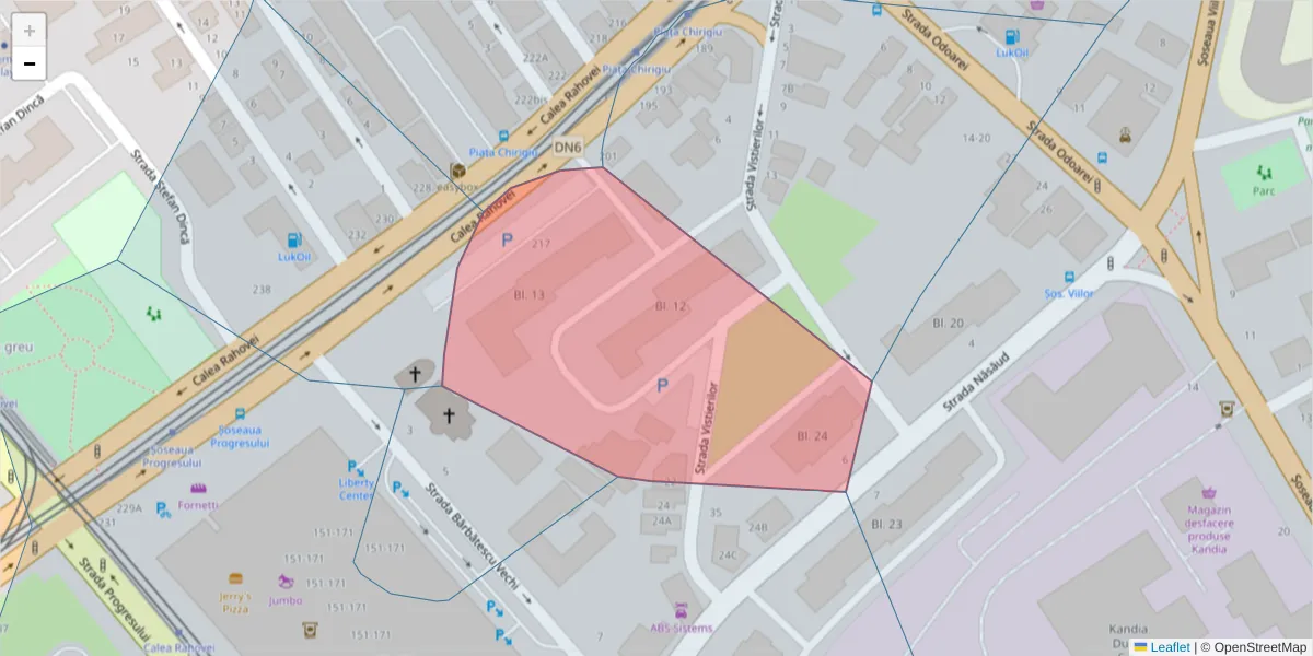 Hartă a codului poștal  și a codurilor poștale învecinate