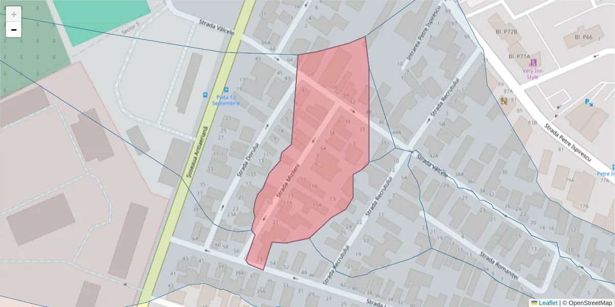 Hartă a codului poștal  și a codurilor poștale învecinate