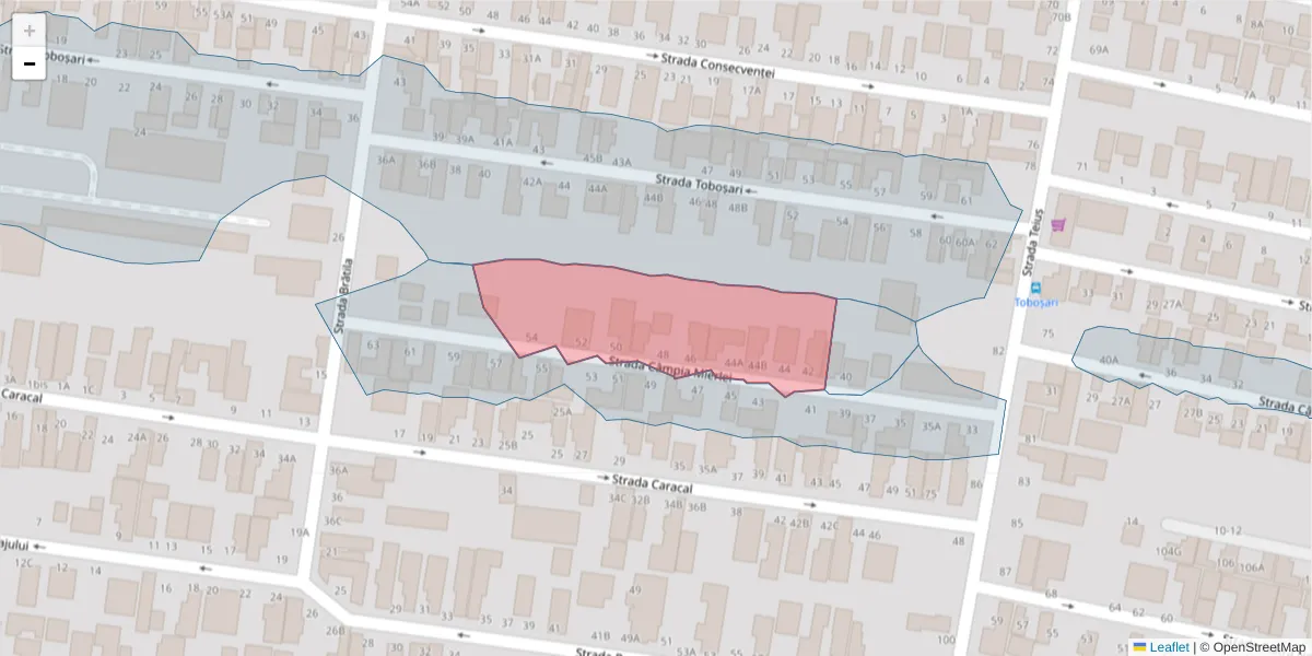 Hartă a codului poștal  și a codurilor poștale învecinate