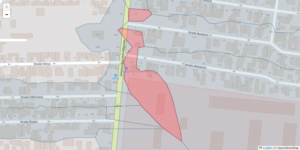 Hartă a codului poștal  și a codurilor poștale învecinate