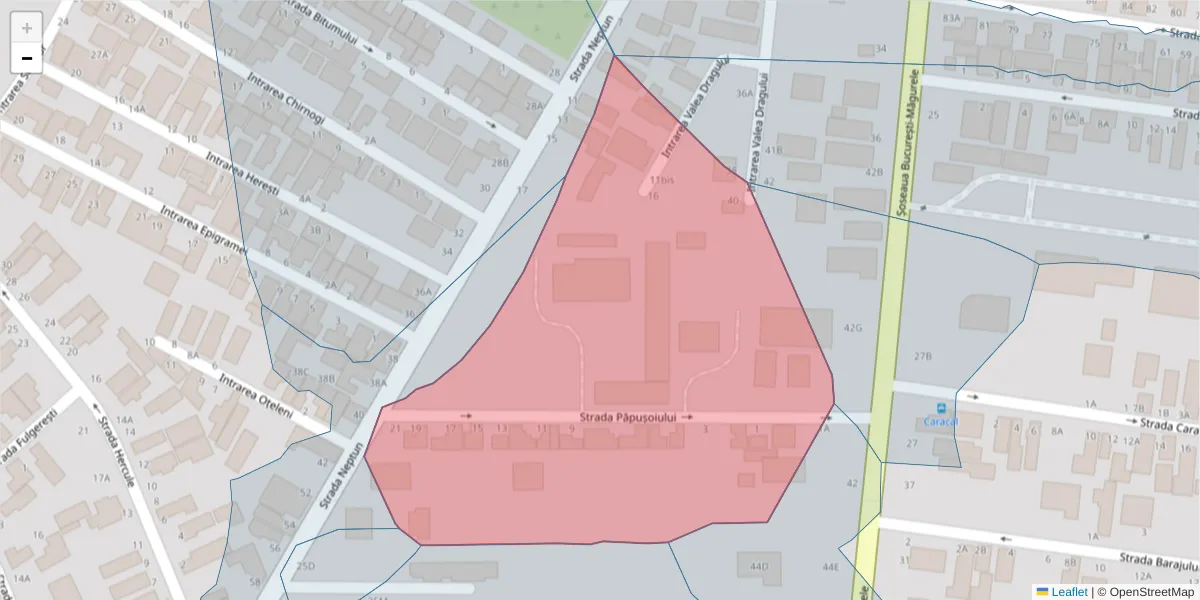 Hartă a codului poștal  și a codurilor poștale învecinate