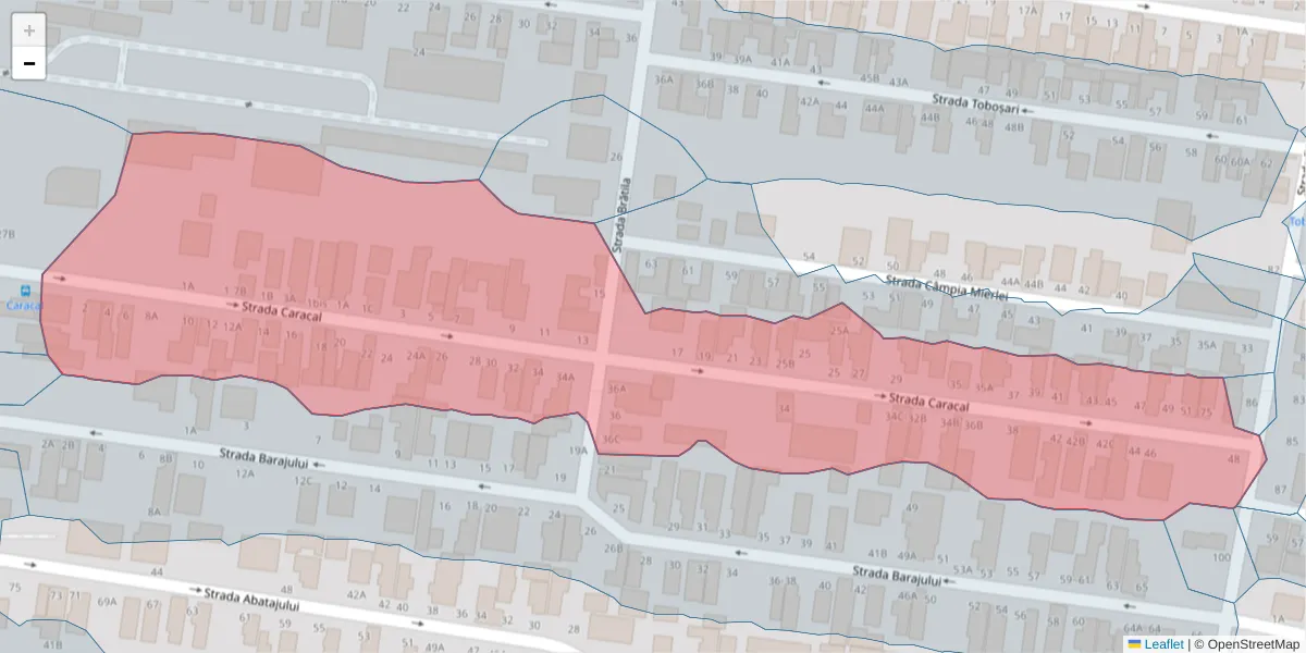 Hartă a codului poștal  și a codurilor poștale învecinate